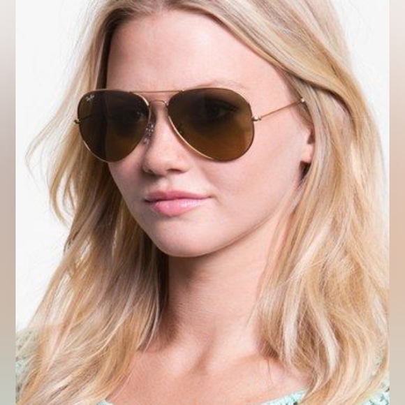 LIKE NEW RayBan Aviator RB3025 Brown Lens Ray ban Sunglasses - Picture 14 of 15